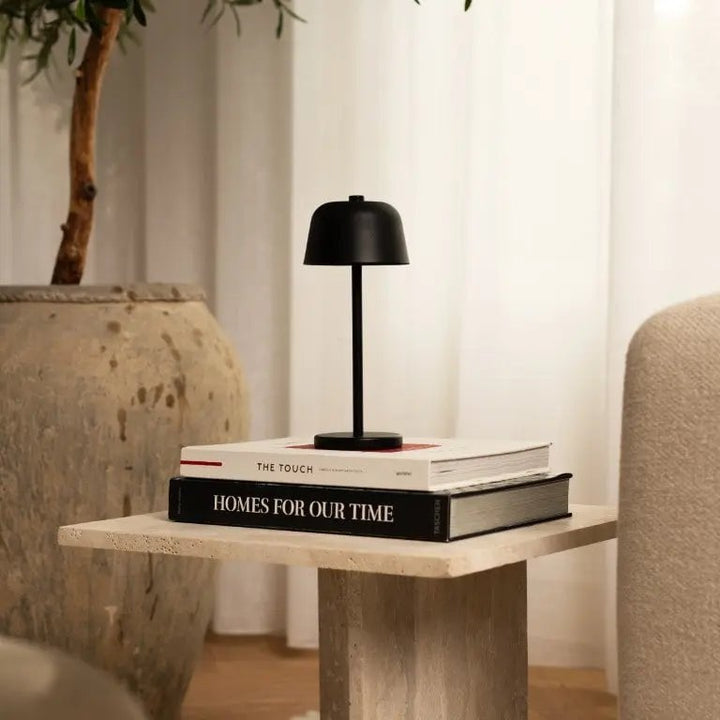 Anton Black Rechargeable Table Lamp | Stylish and Wireless Lighting