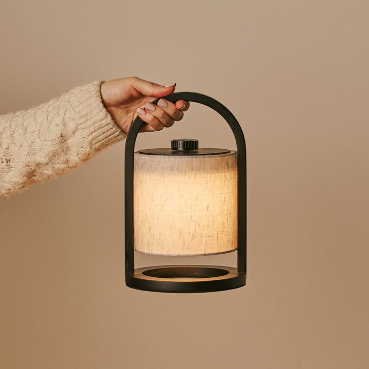 River Black & Gray Rechargeable Lamp