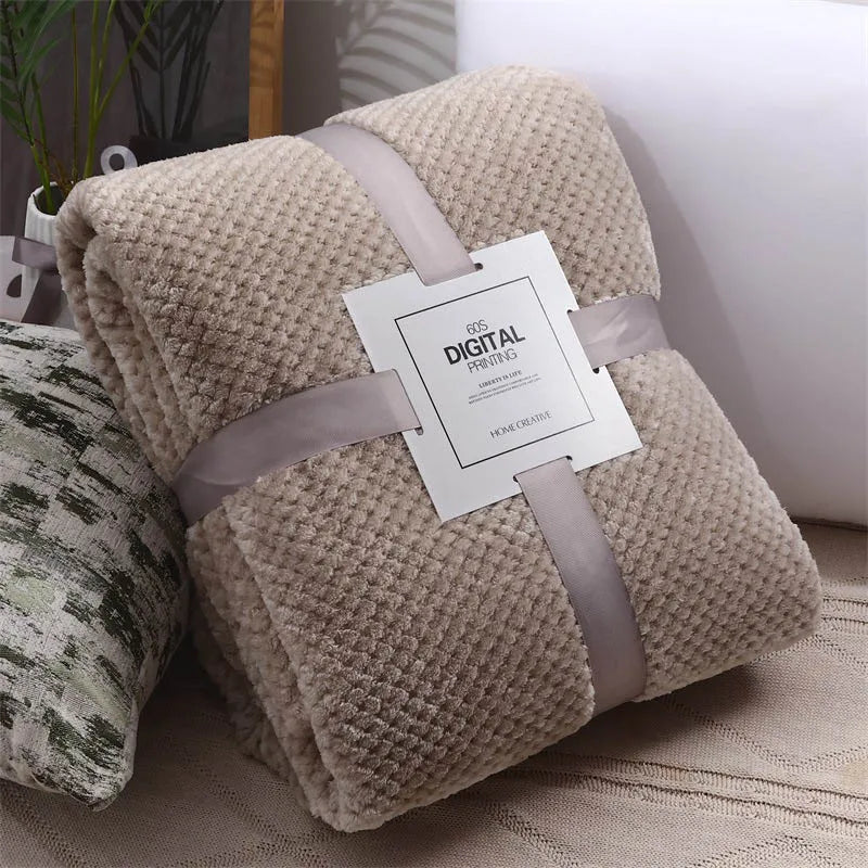 Luxura – Luxe Soft Waffle Texture Blanket – Perfect for Ultimate Comfort