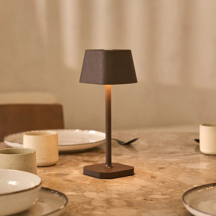 Ava Mocha Brown Rechargeable Table Lamp | Wireless and Dimmable