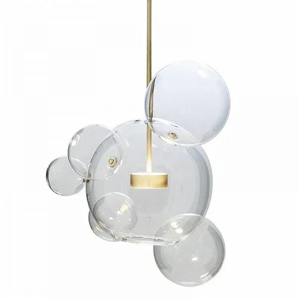 BubbleGlow – Modern Ball Pendant Lamp in Glass and Metal