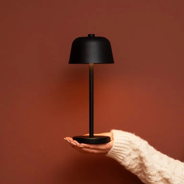 Anton Black Rechargeable Table Lamp | Stylish and Wireless Lighting