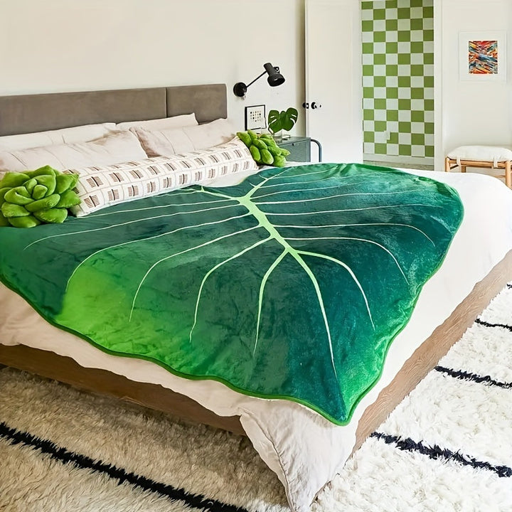 LeafHaven Cozy Leaf-Shaped Blanket - A Symbol of Comfort, Simplicity, and Home