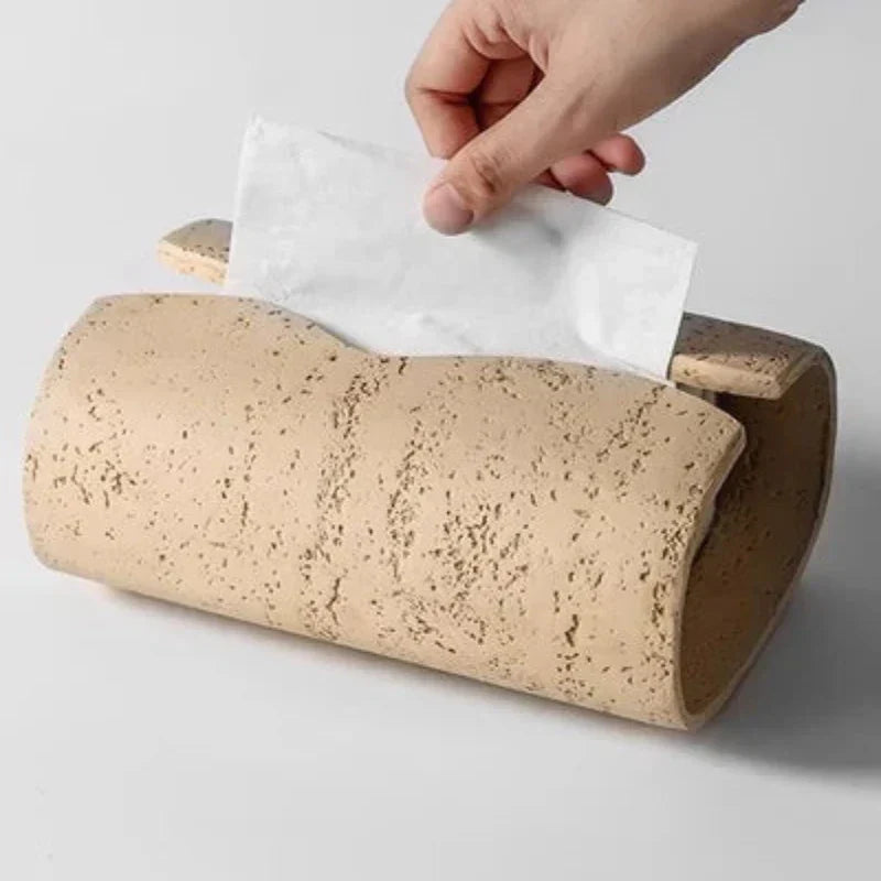 ChicTissue | Minimalist Tissue Holder in Travertine Look