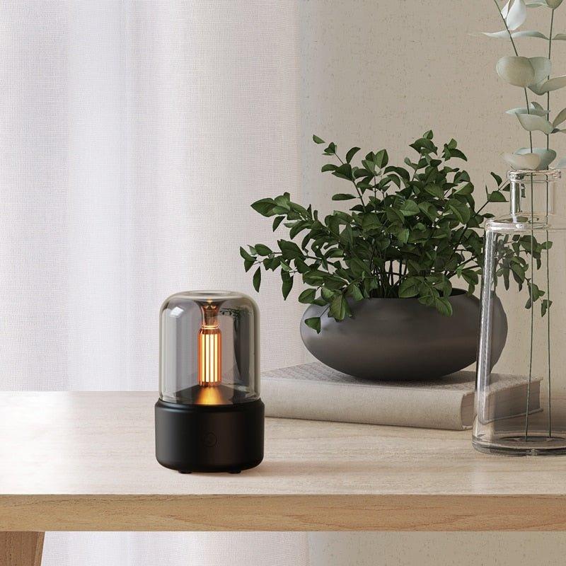 AromaFlame – LED Aroma Diffuser with Atmospheric Flame Light Effects