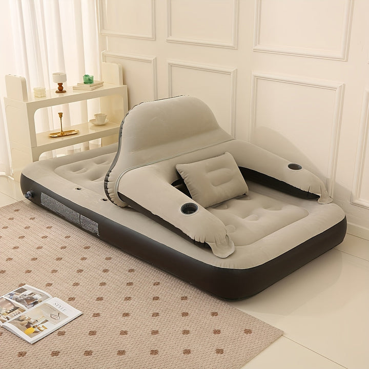 AirLuxe | Inflatable Mattress with Pump and Backrest