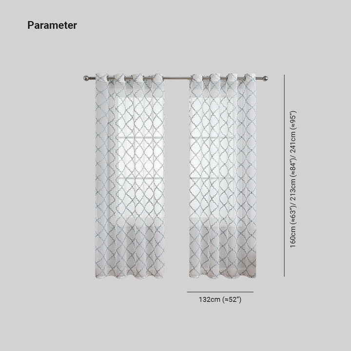 SheerWave | Transparent Voile with Wave Pattern