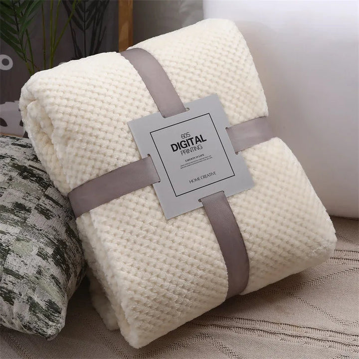Luxura – Luxe Soft Waffle Texture Blanket – Perfect for Ultimate Comfort