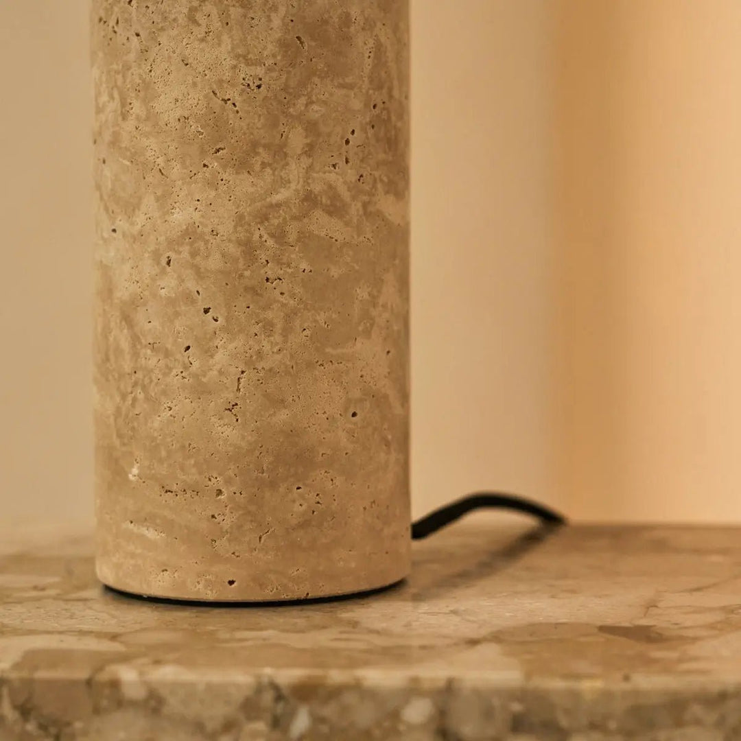 Nicolaas Travertine Lamp – elegant handmade design with metal and travertine