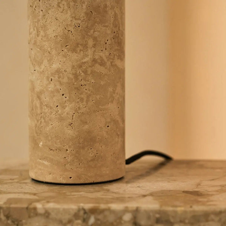 Nicolaas Travertine Lamp – elegant handmade design with metal and travertine