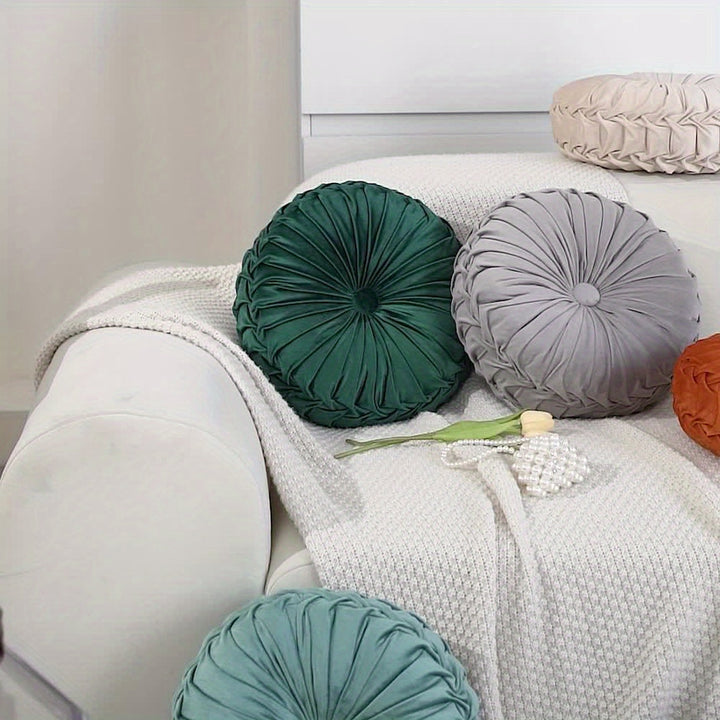 VelvetGlow | Plush Round Cushion to Enhance Your Space