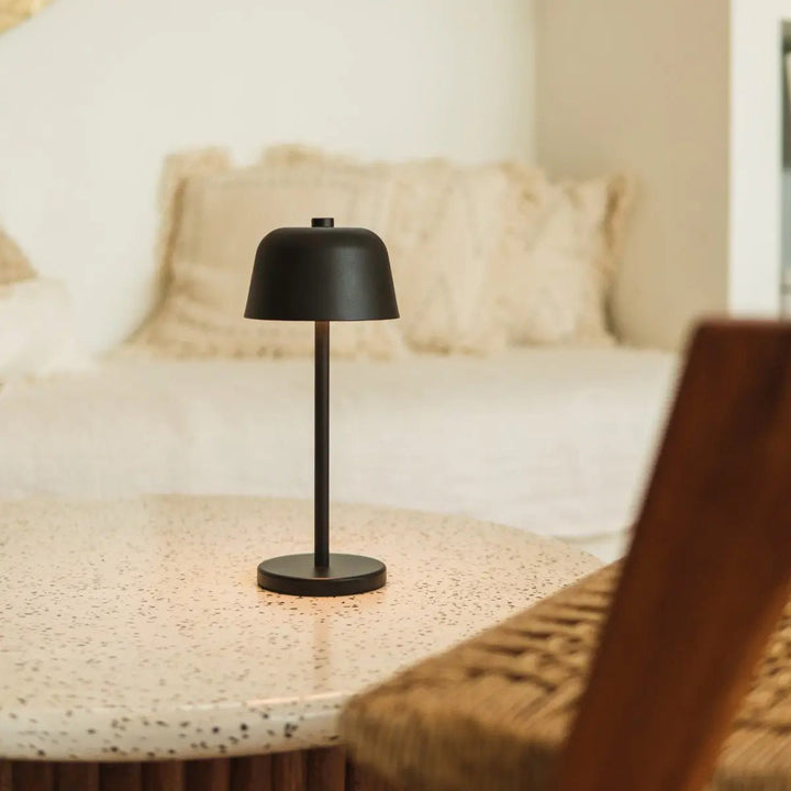 Anton Black Rechargeable Table Lamp | Stylish and Wireless Lighting