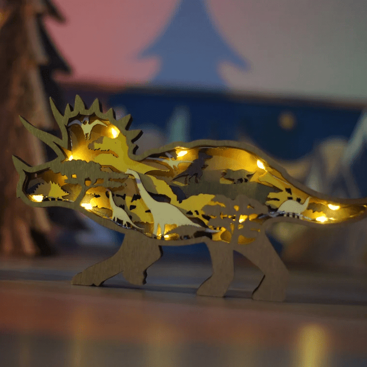 DinoDecor – Engraved Wooden Dinosaurs in 3D
