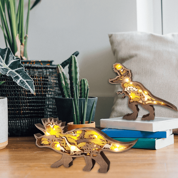 DinoDecor – Engraved Wooden Dinosaurs in 3D