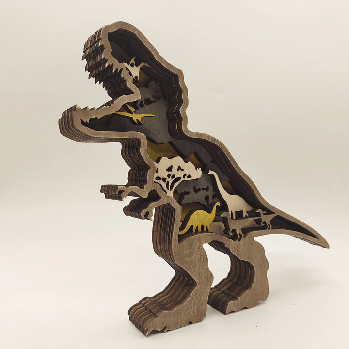 DinoDecor – Engraved Wooden Dinosaurs in 3D