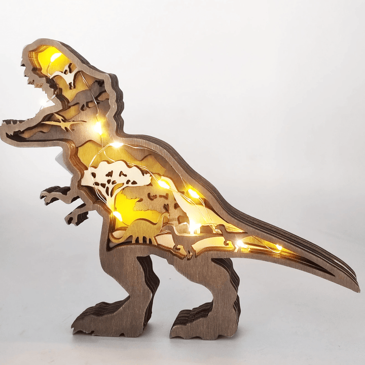 DinoDecor – Engraved Wooden Dinosaurs in 3D