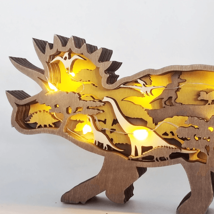 DinoDecor – Engraved Wooden Dinosaurs in 3D