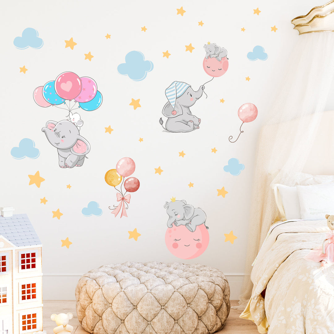 FancyDream | Cartoon Elephant Wall Stickers