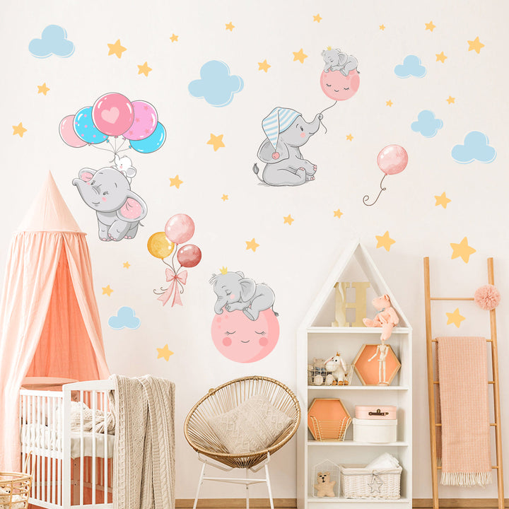 FancyDream | Cartoon Elephant Wall Stickers
