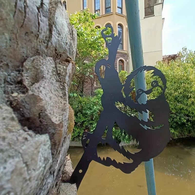 SilhouetteSloth | Cute Garden Sculpture on Branch