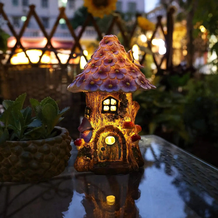 Fairy House | Solar Mushroom Garden Statue