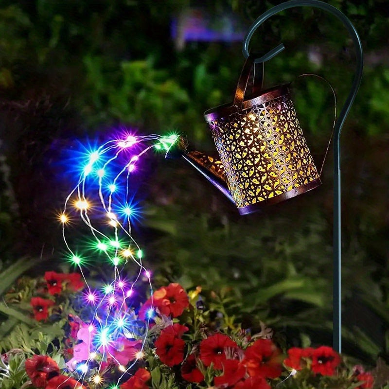 Watering Can Light | Solar-Powered Waterfall Lighting
