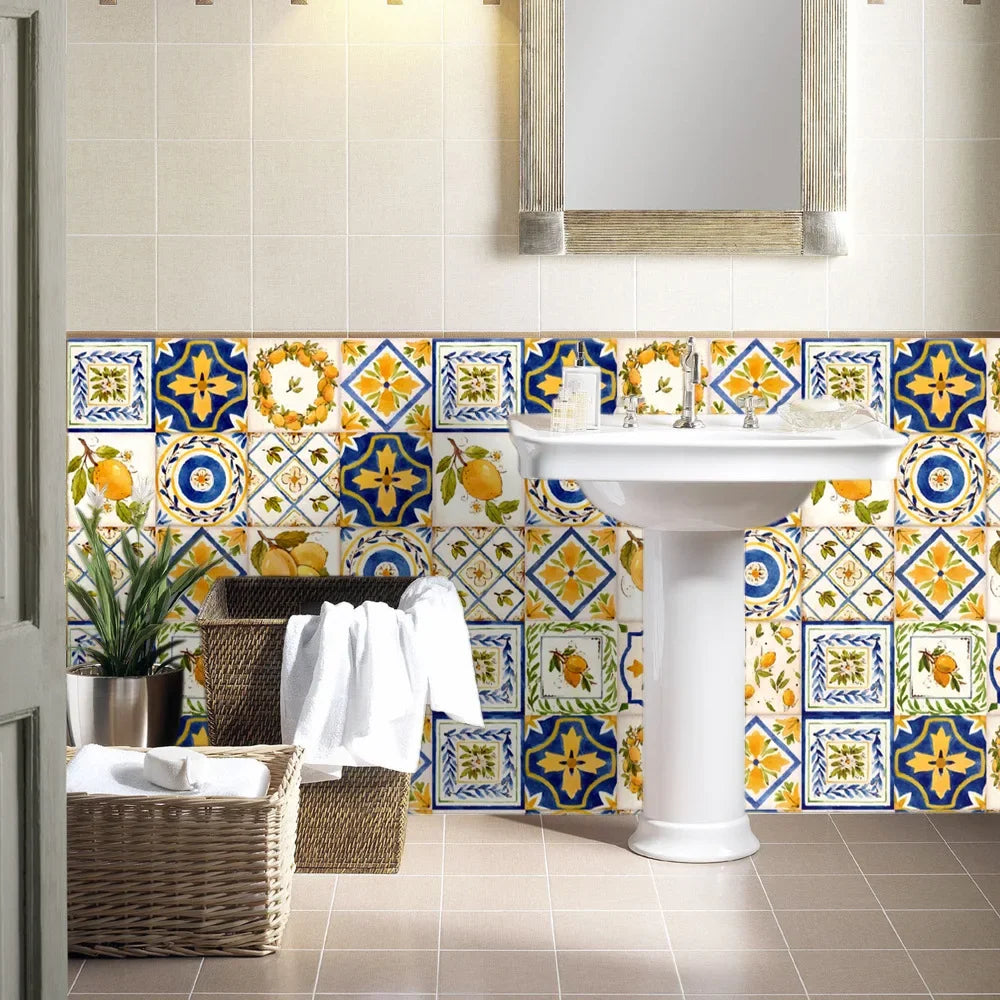 VintageChic | Removable Tiles for a Timeless Living Room Look