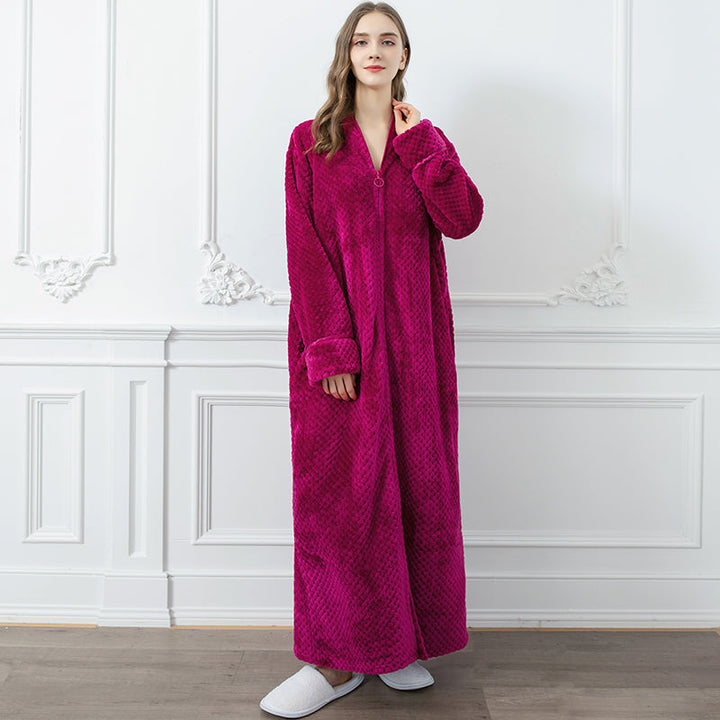 FlanelLuxe | Extra Long Thermal Bathrobe for Winter Comfort
