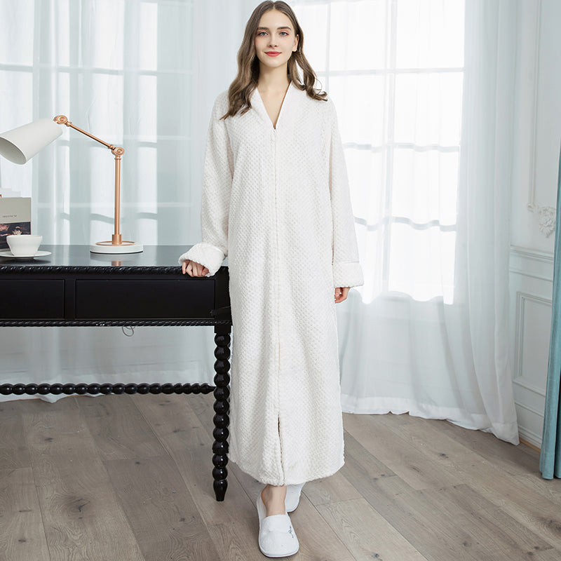 FlanelLuxe | Extra Long Thermal Bathrobe for Winter Comfort