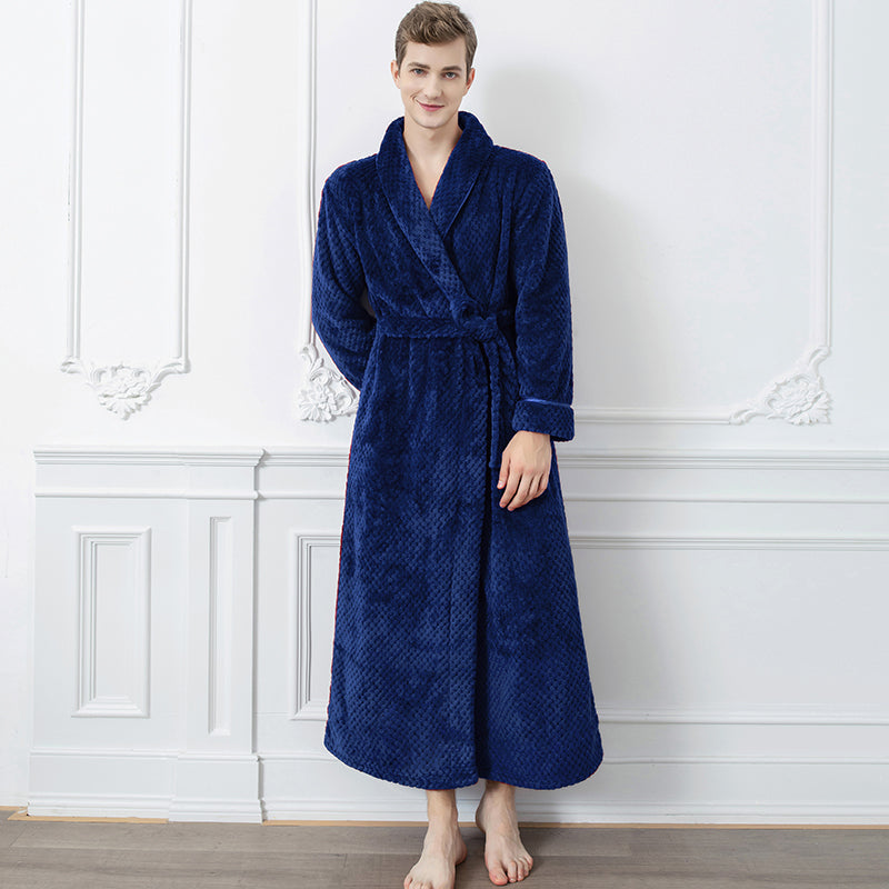 LuxeFlanel | Extra Long Thermal Bathrobe for Men