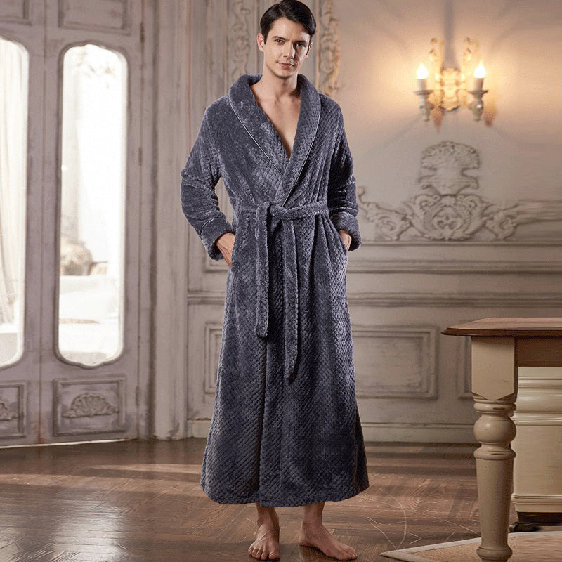 LuxeFlanel | Extra Long Thermal Bathrobe for Men