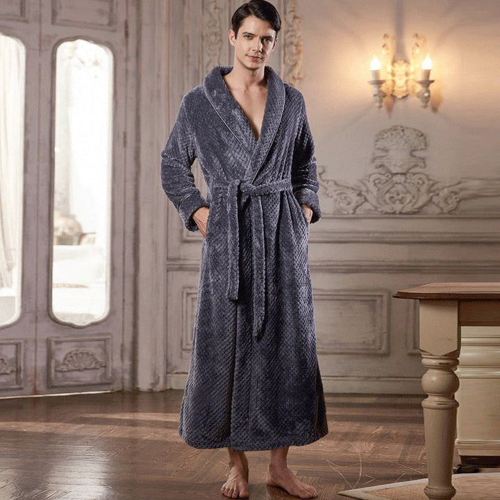 LuxeFlanel | Extra Long Thermal Bathrobe for Men