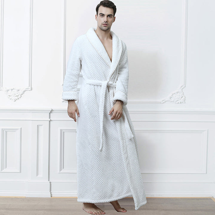 LuxeFlanel | Extra Long Thermal Bathrobe for Men