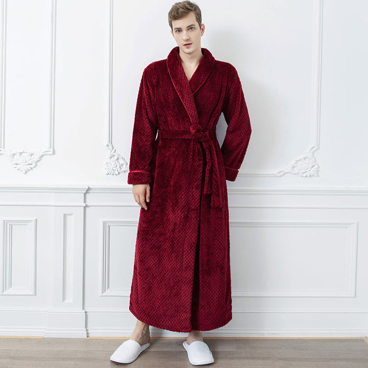 LuxeFlanel | Extra Long Thermal Bathrobe for Men