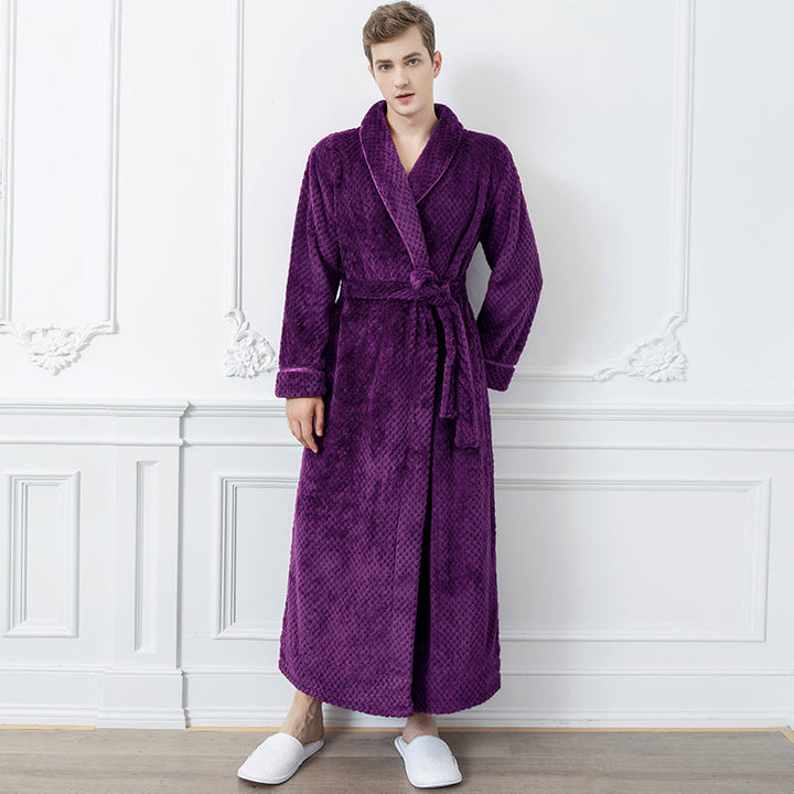 LuxeFlanel | Extra Long Thermal Bathrobe for Men