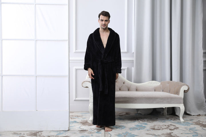 LuxeFlanel | Extra Long Thermal Bathrobe for Men