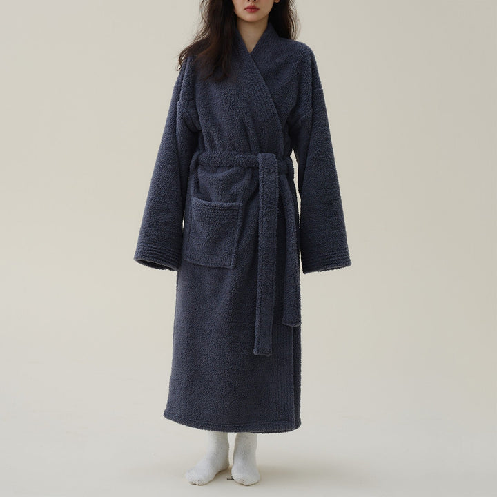 LuxeKimono | Thick Fleece Flannel Bathrobe for Women