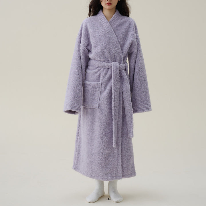 LuxeKimono | Thick Fleece Flannel Bathrobe for Women