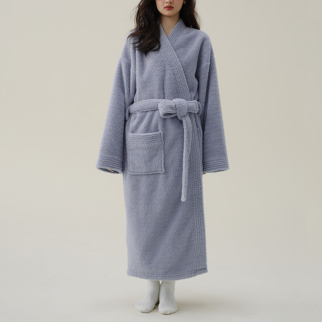 LuxeKimono | Thick Fleece Flannel Bathrobe for Women