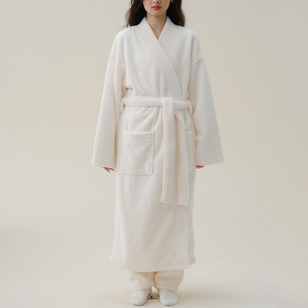 LuxeKimono | Thick Fleece Flannel Bathrobe for Women