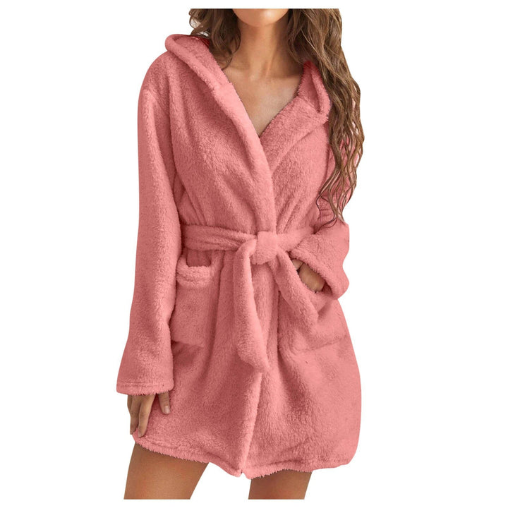 LuxePluche | Solid Color Women's Bathrobe with Sexy Hood