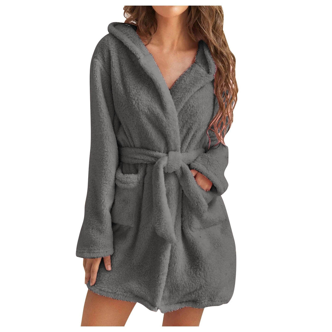 LuxePluche | Solid Color Women's Bathrobe with Sexy Hood