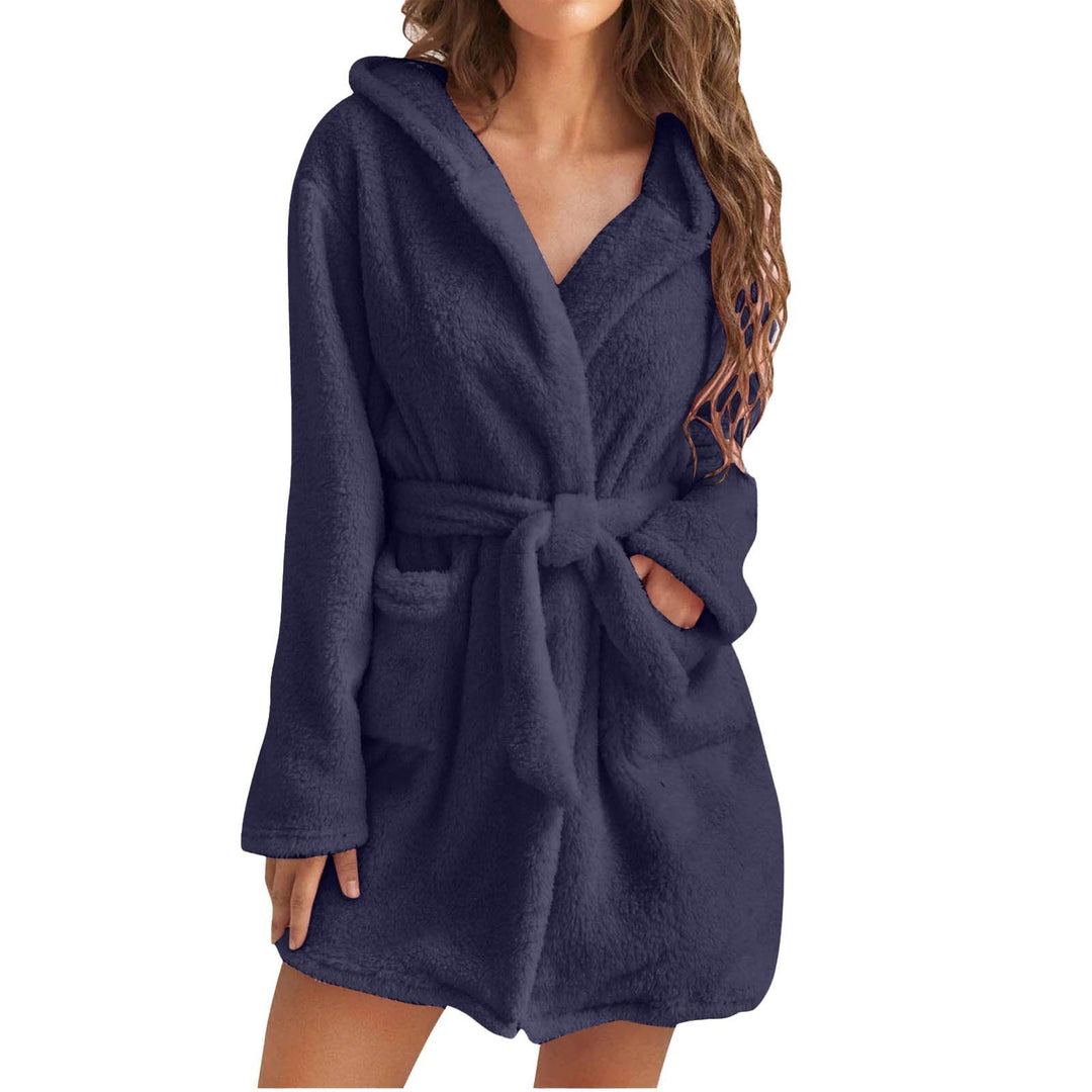 LuxePluche | Solid Color Women's Bathrobe with Sexy Hood