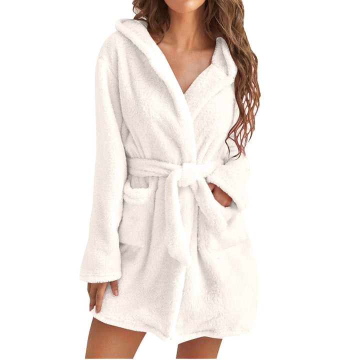 LuxePluche | Solid Color Women's Bathrobe with Sexy Hood