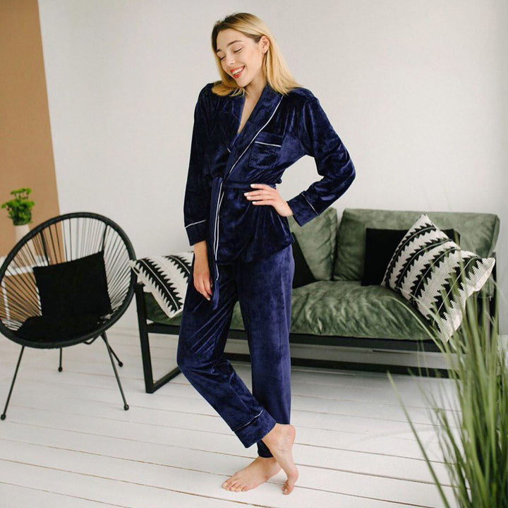 VelvetChic | Luxe Kimono Bathrobe & Pajama Set for Women