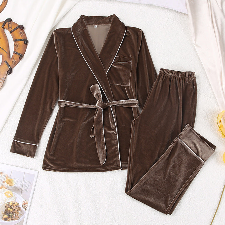 VelvetChic | Luxe Kimono Bathrobe & Pajama Set for Women