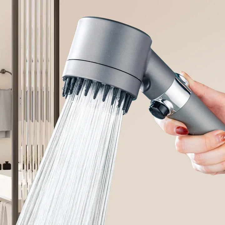 PowerStream Shower Head - High-Pressure Jet with Built-In Filter - Enhances Skin and Hair Happiness
