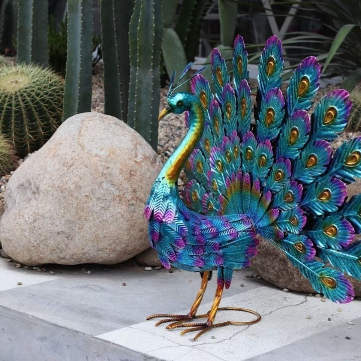 Collectible Peacock | Colorful Figurine with Stable Base