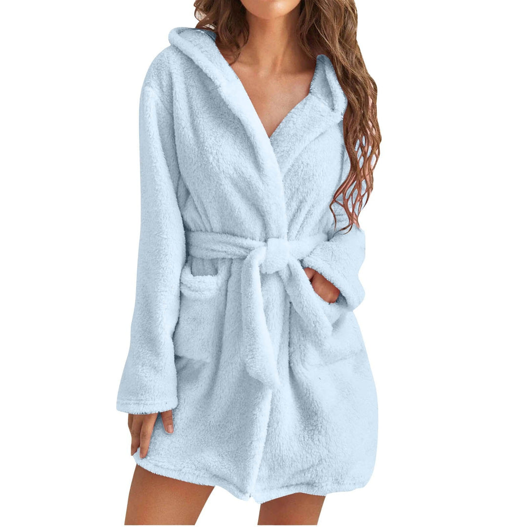 LuxePluche | Solid Color Women's Bathrobe with Sexy Hood