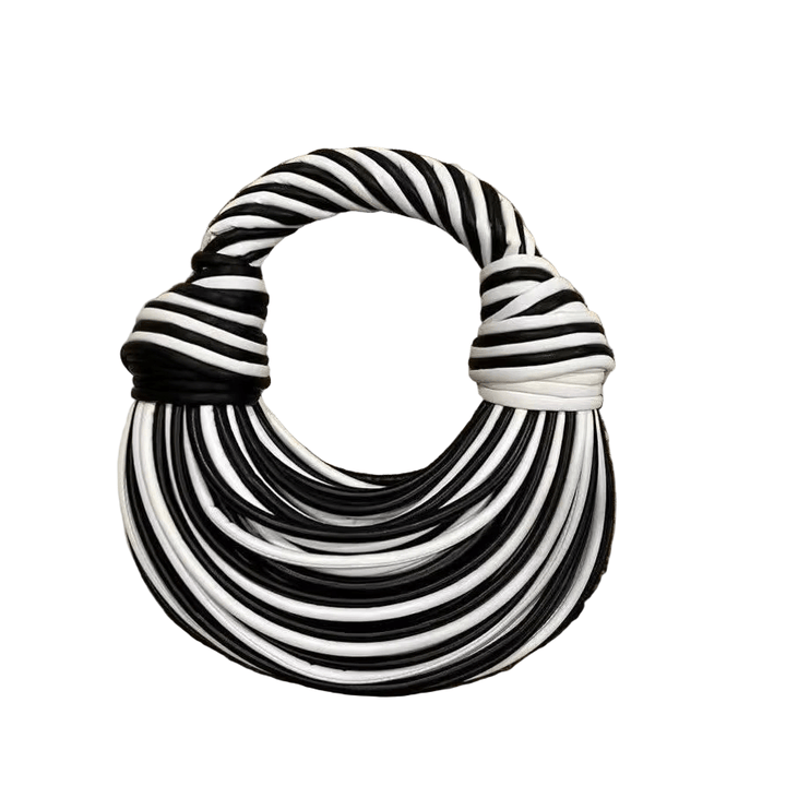 LuxeKnot – Fashionable Rope Knotted Hobo Bag with Unique Pattern